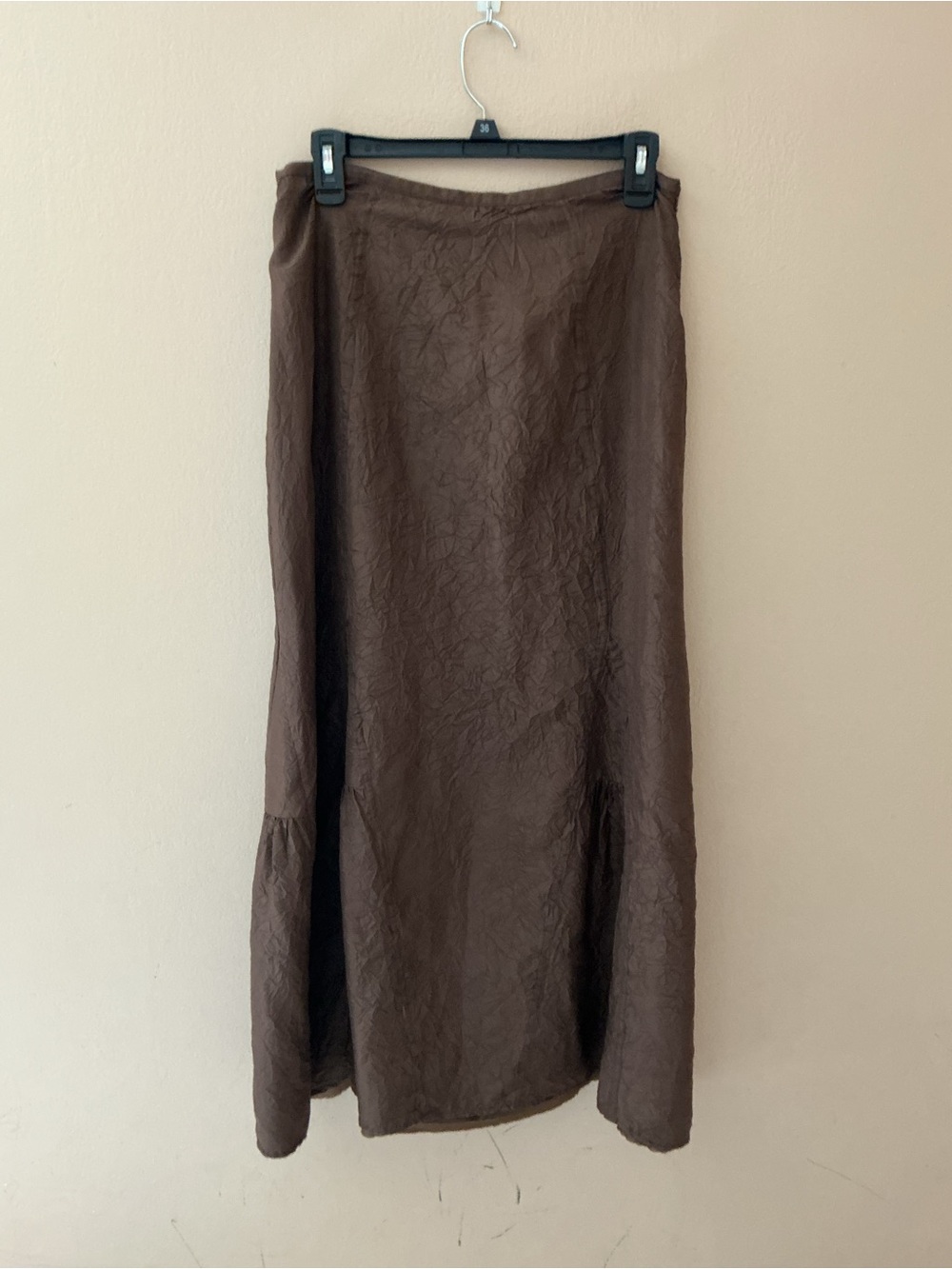 J. Jill 100% Silk Brown Maxi Skirt